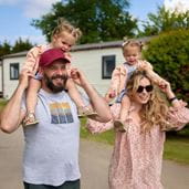 Family by caravans