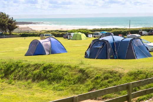 Tents in a field