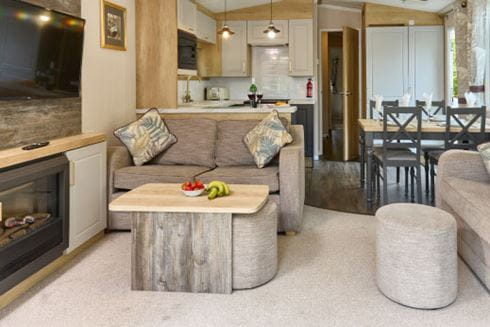 Interior of a caravan