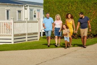 Family on park