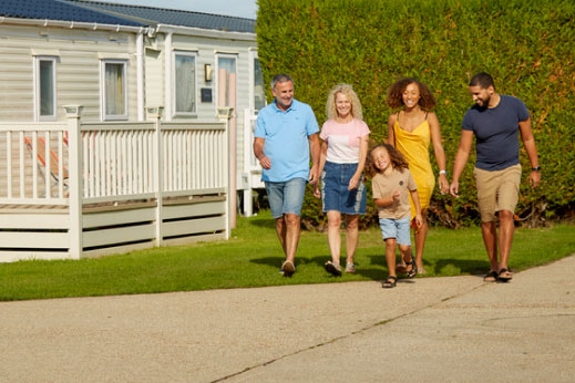 Family on park