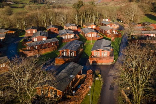 Birdseye view of lodges at parkdean resorts