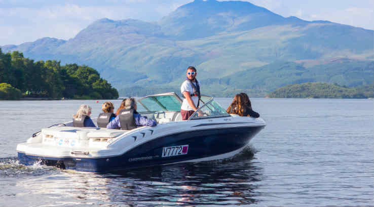 Speedboat on Loch Lomond