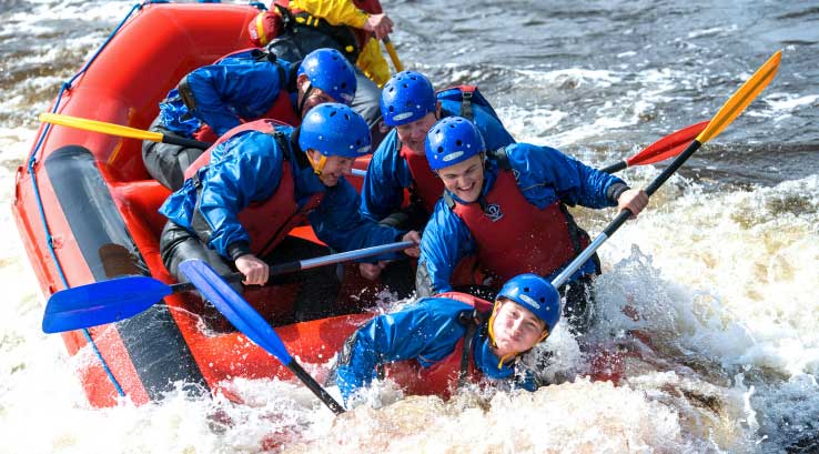 White water rafting at Tees Barrage