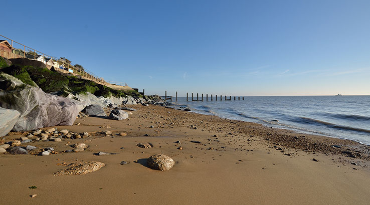 A view across Clacton Beach in Essex