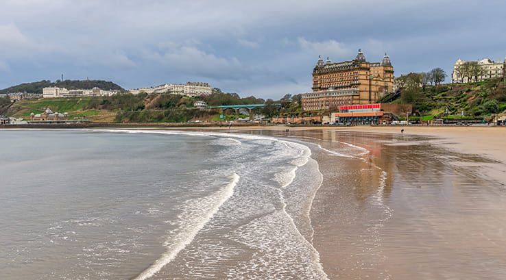 Scarborough beach in winter
