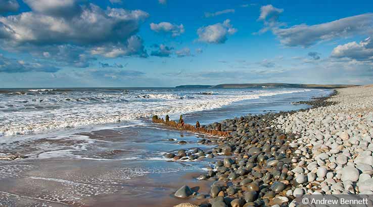 Seashore at Westward Ho! beach