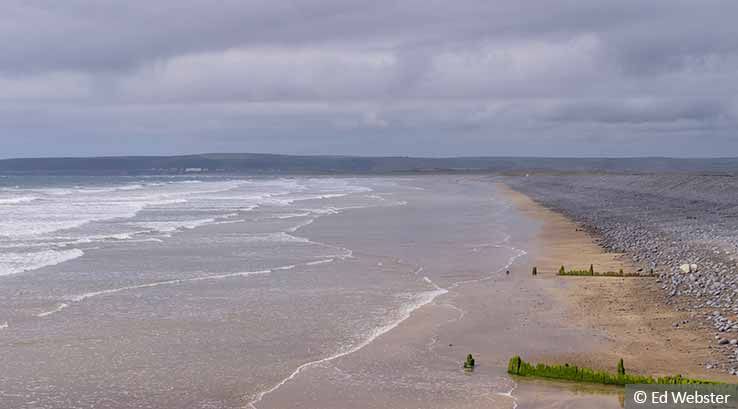 Elevated view of Westward Ho! beach