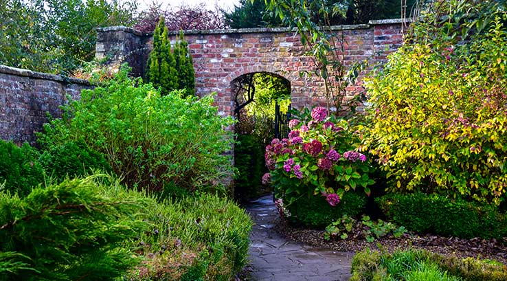 A gate leading to the walled garden at Sewerby Hall