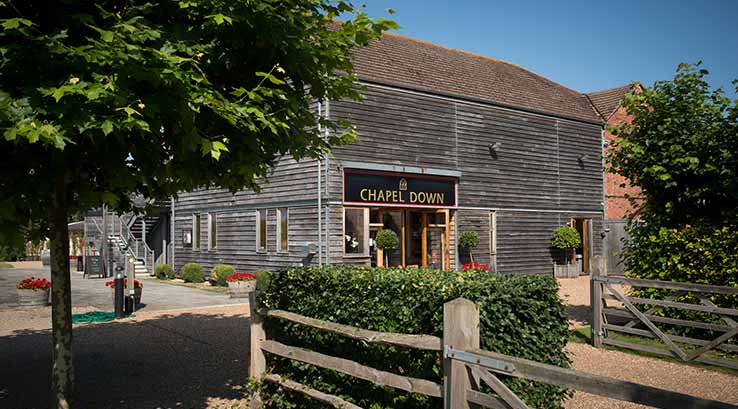 The chapel down winery building