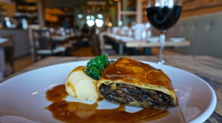 Mushroom Wellington at Hinnies Restaurant