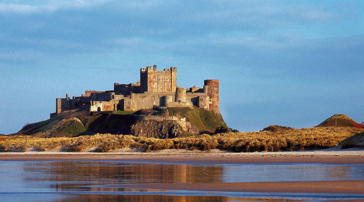 Bamburgh Castle from the beach