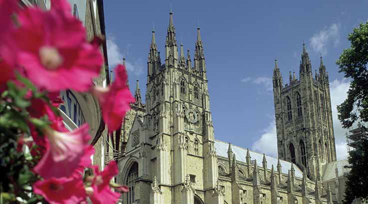 Exterior photo of Canterbury Cathedral