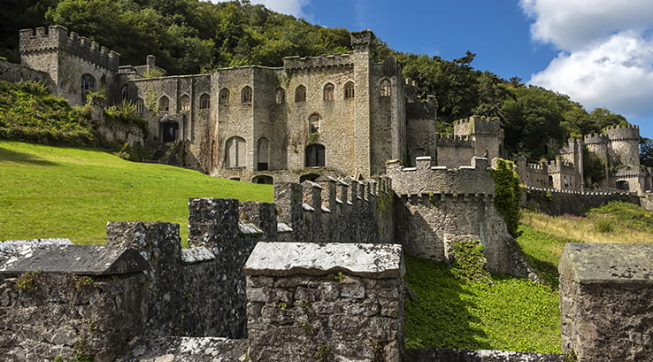 The exterior of Gwrych Castle, Wales