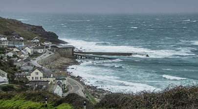 cornish cliffs view of the sea