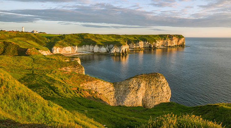 White cliffs and the North Sea near Flamborough Head