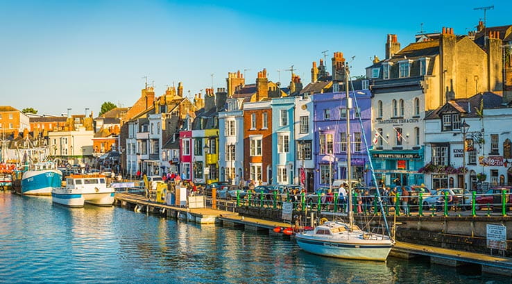weymouth harbourside shops and houses