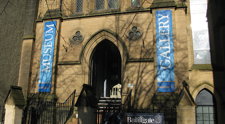 The entrance to Bailiffgate Museum in Alnwick, Northumberland