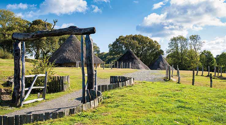 Old living quarters at Castell Henllys Iron Age Fort