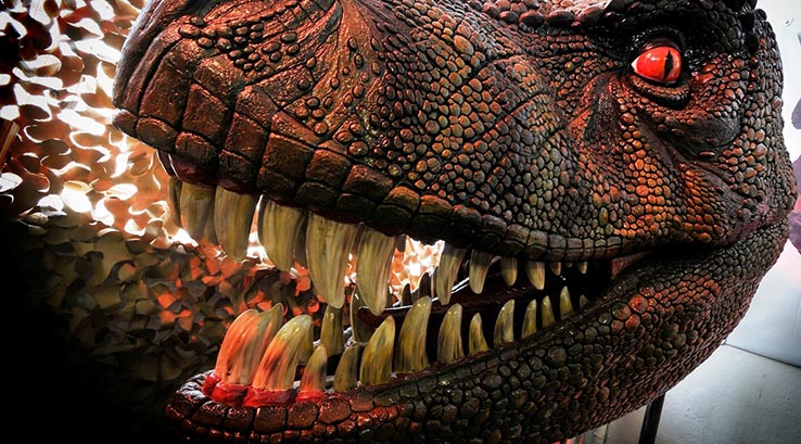 Dinosaur exhibit at Dinostar
