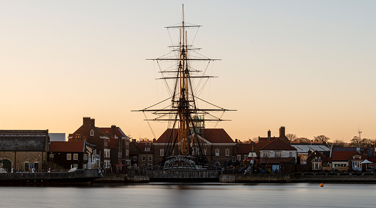 The HMS Trincomalee docked at Hartlepool's Maritime Experience