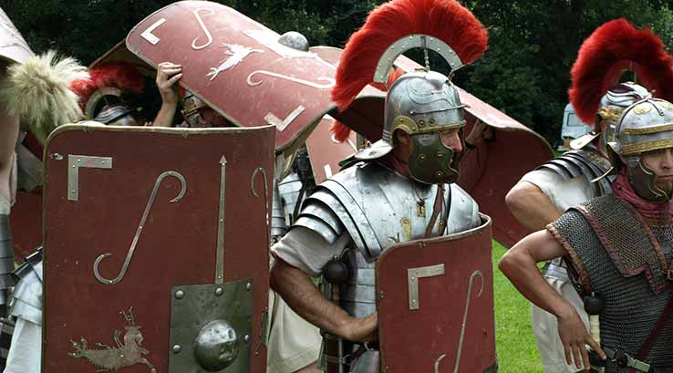 Roman centurions reenactment