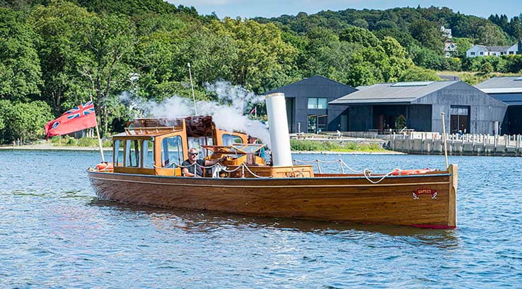 Steam boat on Lake Windermere