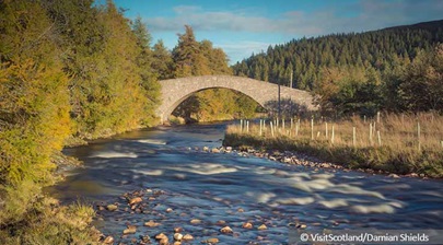 Cairngorms National Park bridge and river