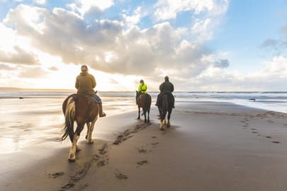 Horse riding on the beach