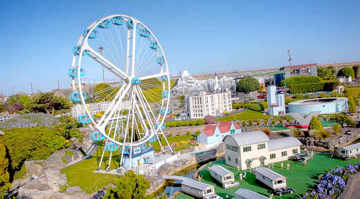 model ferris wheel and village