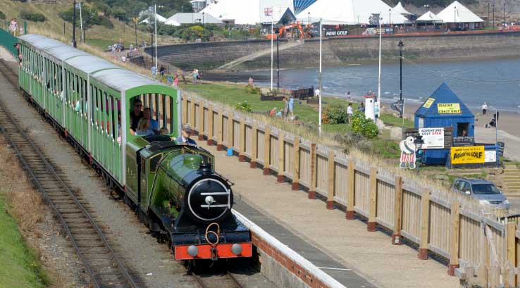 A steam train at North Bay Railway