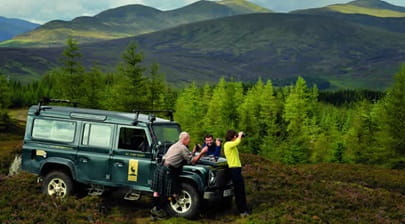 A landrover safari ride 