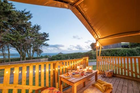 Veranda with fairy lights