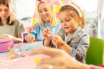 Children painting crafts