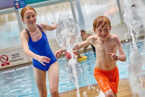 Children in pool