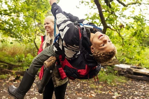 Children on swing