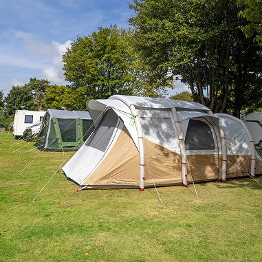 Tent on grass