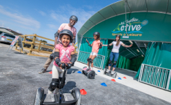 A child on a segway