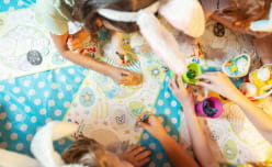 Kids doing crafts