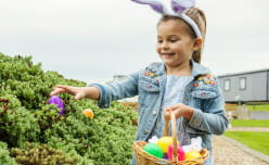 Child hunting for easter eggs