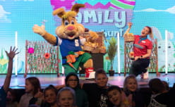 Easter bunny on stage