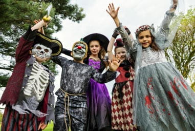 Children in Halloween fancy dress