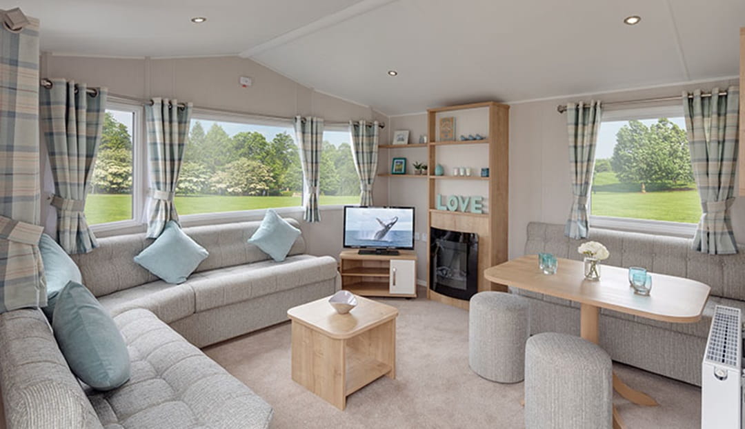 The living room of the Willerby Richmond static caravan