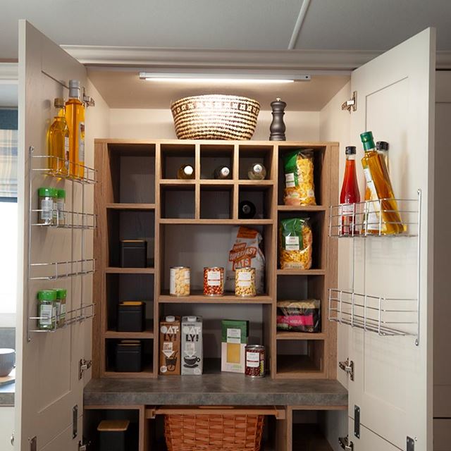 Inside a pantry filled with food