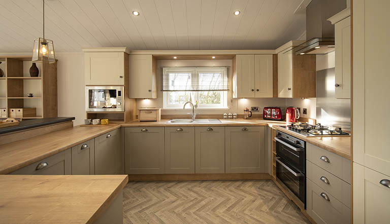 The kitchen of a Willerby Portland lodge