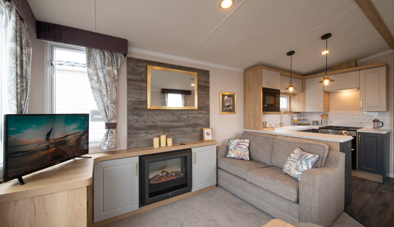 Luxurious living space in a Swift Bordeaux caravan