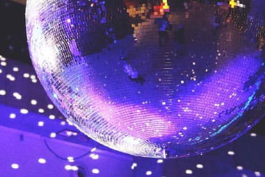a disco glitter ball