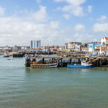 a coastal town bay