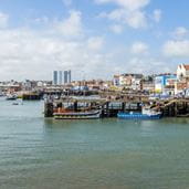 a coastal town bay