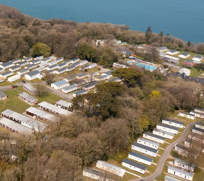 An aerial view of Bideford Bay holiday park